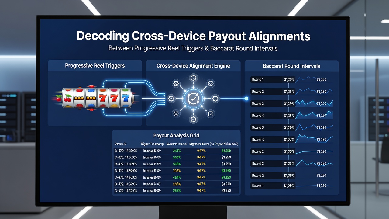 Darstellung von cross-device Synchronisation zwischen Slot-Triggern und Baccarat-Intervallen