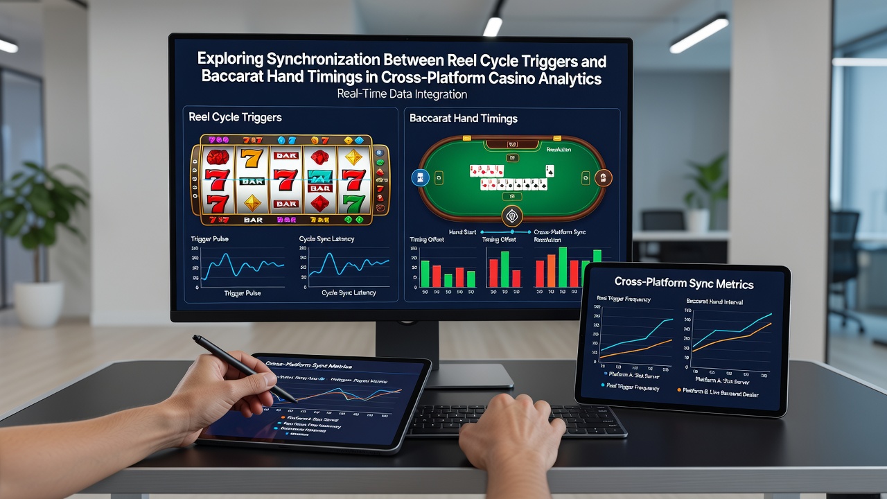 Diagramm der Timing-Synchronisation in Casino-Apps mit Reel- und Baccarat-Elementen