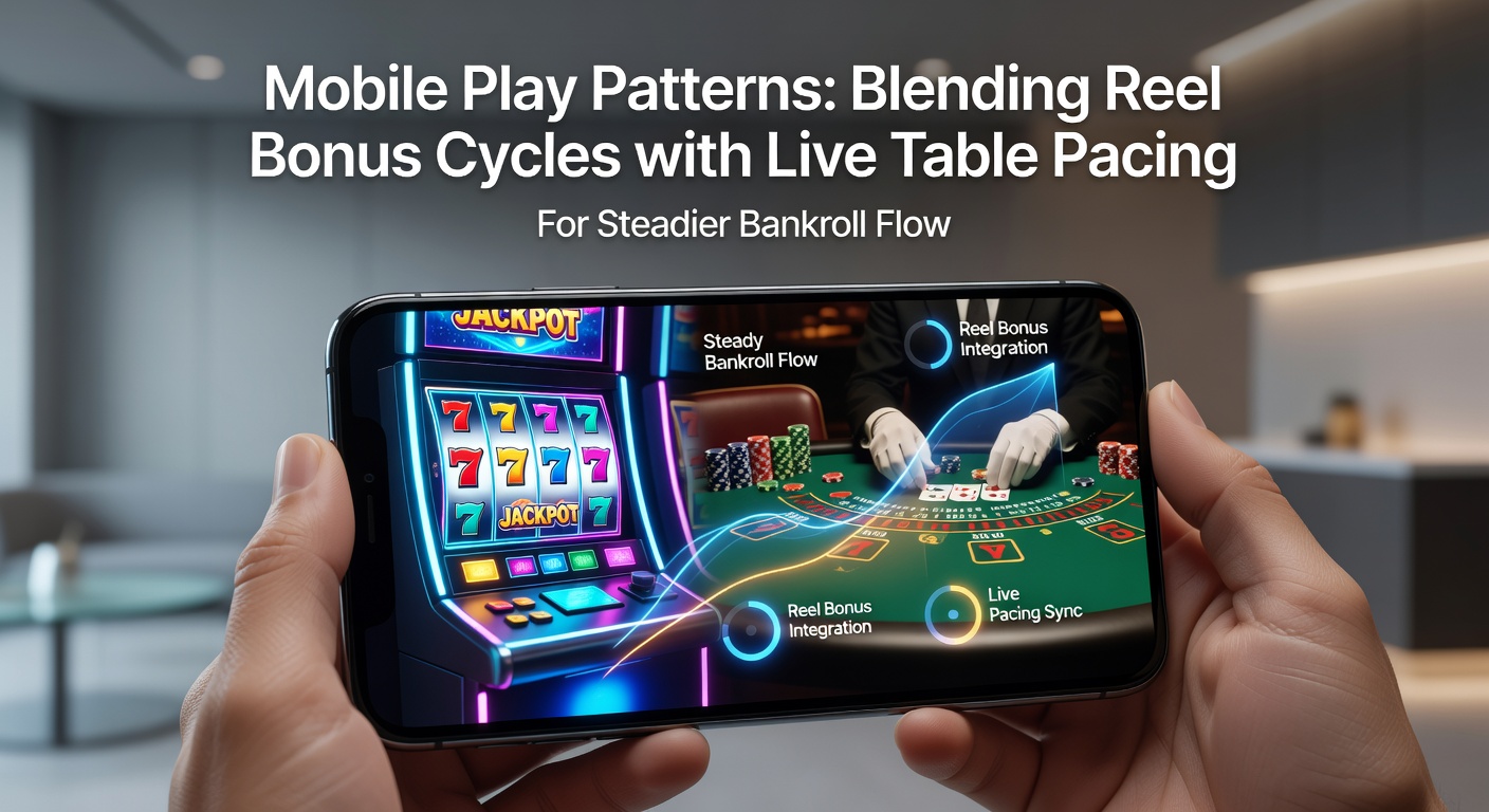 Mobile Casino-App zeigt Slot-Bonus und Live-Tisch nebeneinander auf dem Smartphone-Display